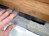 Clear plastic vapor barrier covering for block walls in Nashville, Clarksville, Bowling Green