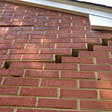 stair step cracking on a foundation wall in Clarksville