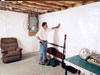 A basement wall covering for creating a vapor barrier on basement walls in Bowling Green, Clarksville, Nashville