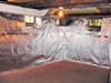radiant heat barrier with vapor barrier for basement walls ready for finishing in Bowling Green, Clarksville, Nashville