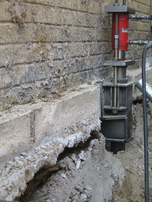 Commercial Push Pier Installation in Hendersonville