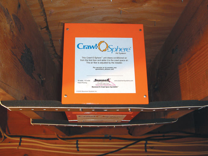 Crawl Space Fan System For Ventilating A Crawl Space In