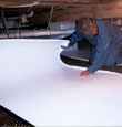 Bowling Green insulation being installed in a crawl space.
