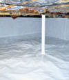 A sealed crawl space in Bowling Green with a vapor barrier