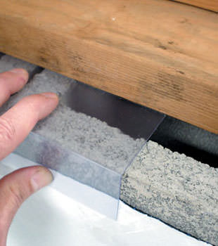 Block wall clear covering for wet crawl spaces in Hendersonville