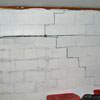 A buckling foundation wall in a Brentwood home.