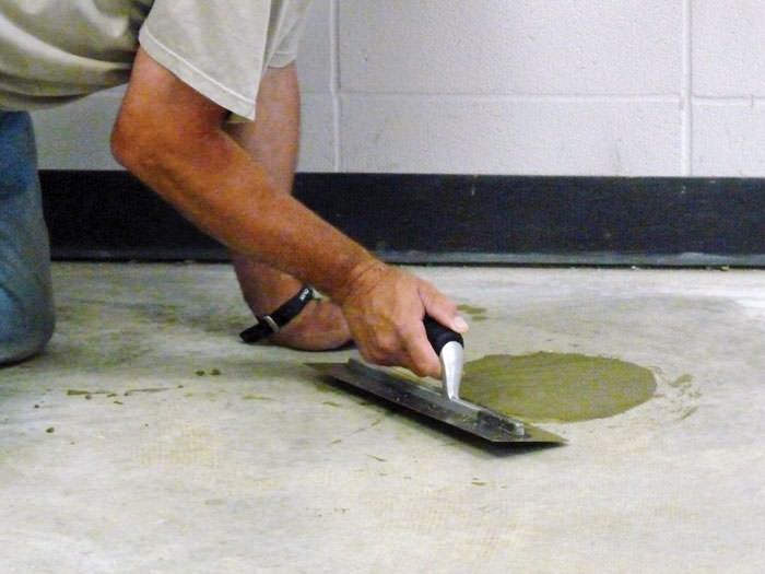 Settling Concrete Floor Slab Repair, How To Patch Holes In Concrete Basement Floor