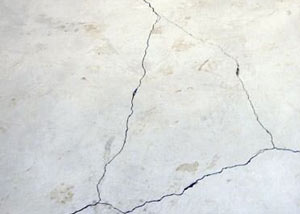 cracks in a slab floor consistent with slab heave in Paducah.