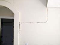 Drywall cracking due to foundation settlement in Tullahoma
