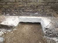 Preparing the foundation footing for a home foundation repair in Shelbyville