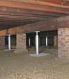 crawl space jack posts installed in Tennessee, Kentucky, and Alabama