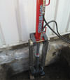 Nashville foundation with settlement issues being lifted by push piers that were installed by our contractors