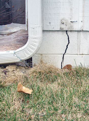 foundation wall cracks due to street creep in Tullahoma