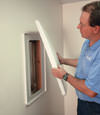 Nashville installation of wall anchor plate covers for a finished basement