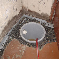 Installing a sump in a sump pump liner in a Jackson home