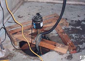 A Cookeville sump pump system that failed and lead to a basement flood.