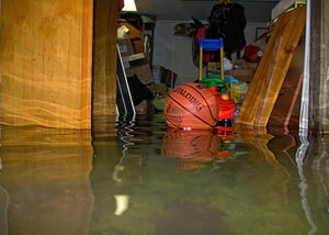 A flooded basement bedroom in Murray