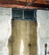 Flooding through basement windows in a Old Hickory home.