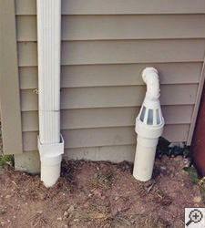 No-freeze basement drain discharge line in Athens