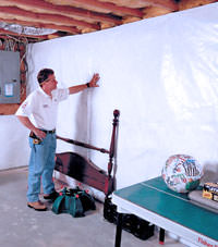 Plastic 20-mil vapor barrier for dirt basements, Shelbyville, Tennessee and Kentucky installation
