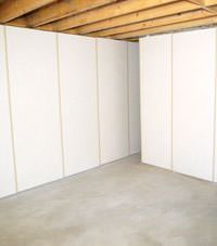 Unfinished basement insulated wall covering in Shelbyville, Tennessee and Kentucky
