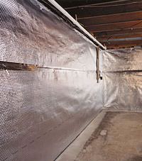 Radiant heat barrier and vapor barrier for finished basement walls in Florence, Tennessee, Kentucky, and Alabama